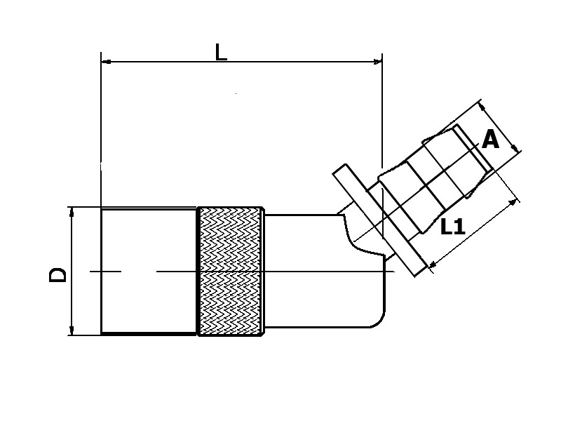 Coupling 45° Tail (PushLock)